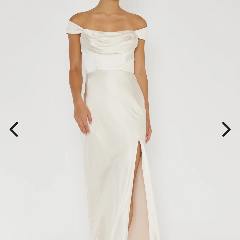 Selfie Leslie Strapless Cream Dress